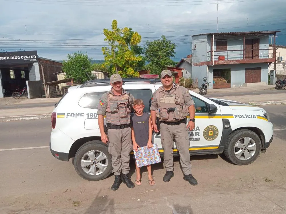 BM realiza surpresa para menino de 9 anos