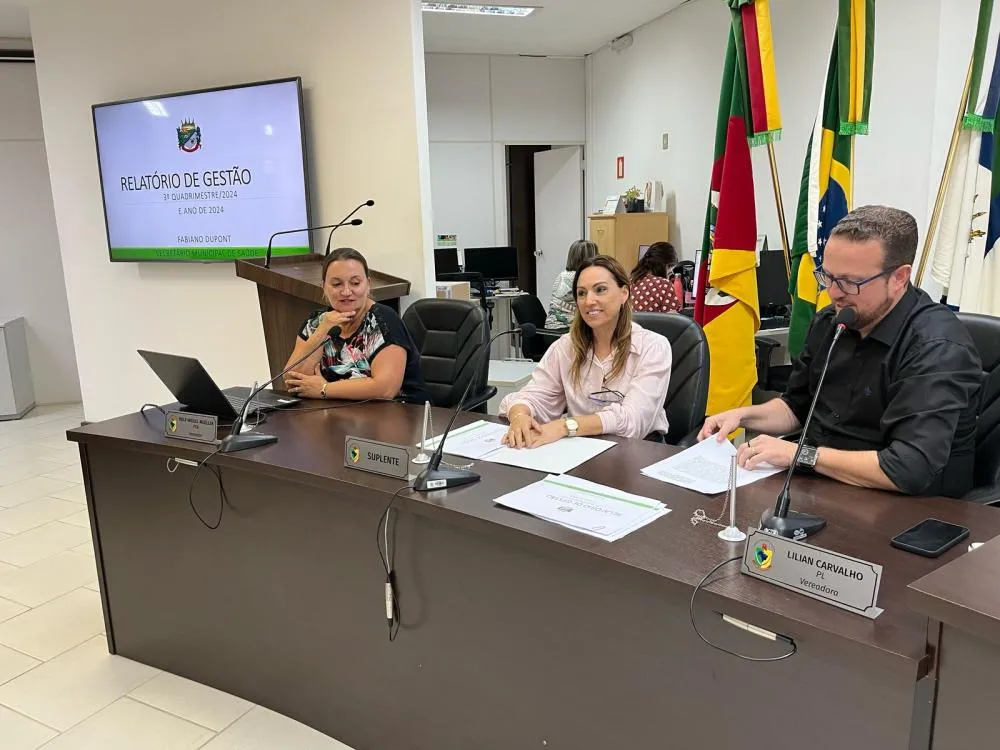 Secretaria de Saúde de Sinimbu apresenta Relatório do 3º Quadrimestre e Balanço Anual de 2024