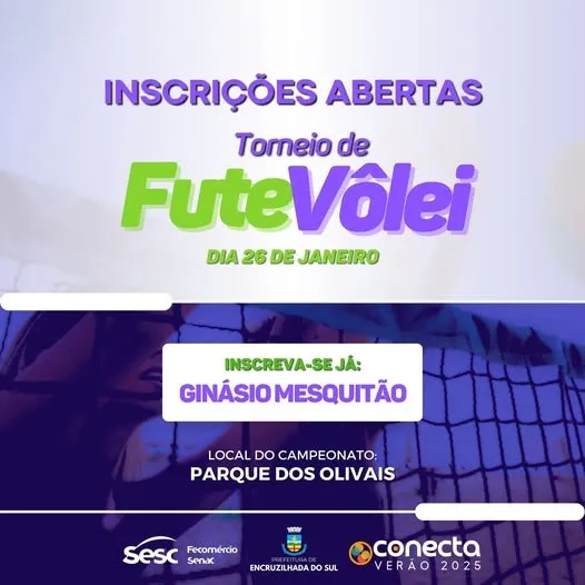 Torneio de Futevôlei: inscrições seguem abertas